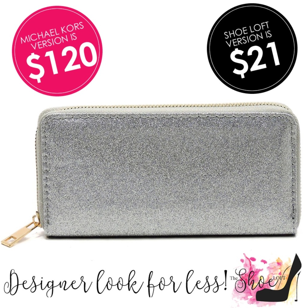 Glitter Wallet Choose Silver, Pewter or Holographic